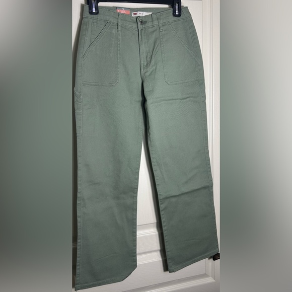 Levi's - Girl's Wide Leg Denim Jeans - Green, Size 14 - Picture 2 of 5